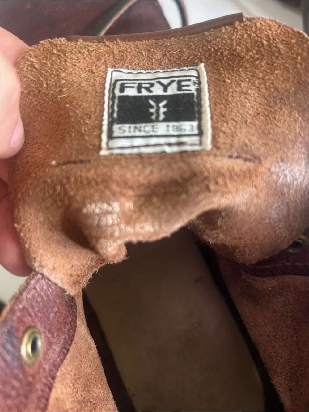 FRYE Dakota Plain Toe Leather natural crepe rubber sole Boots Men’s 11 Brown
